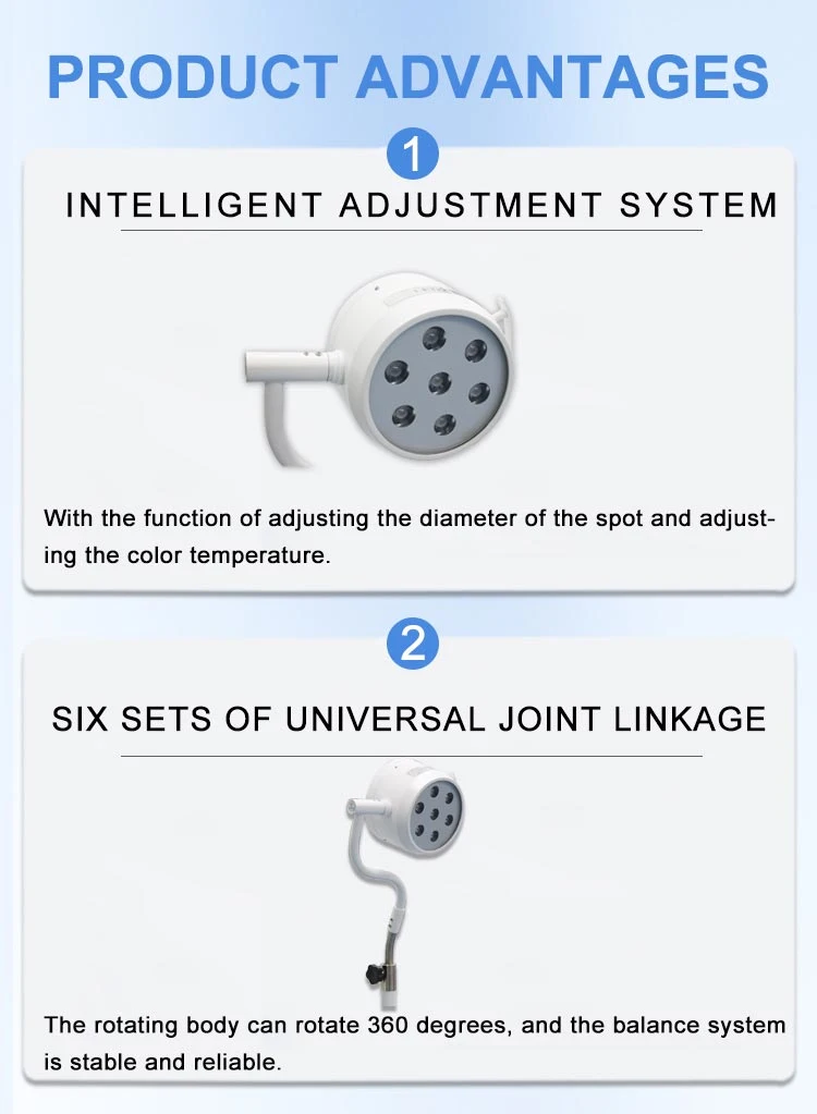 Medical Instrument High Illumination Surgical Auxiliary Lighting Examination Operating Lamp for Hospital Clinic Use