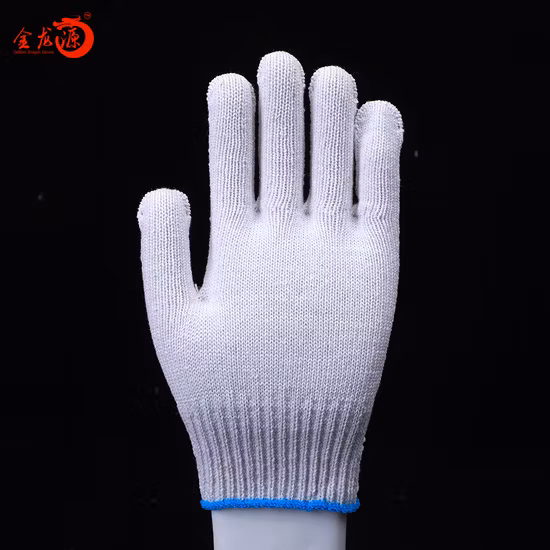 Industrielle Hand-atmungsaktive Sicherheits-Garten-weiße gestrickte Baumwoll-Arbeitshandschuhe